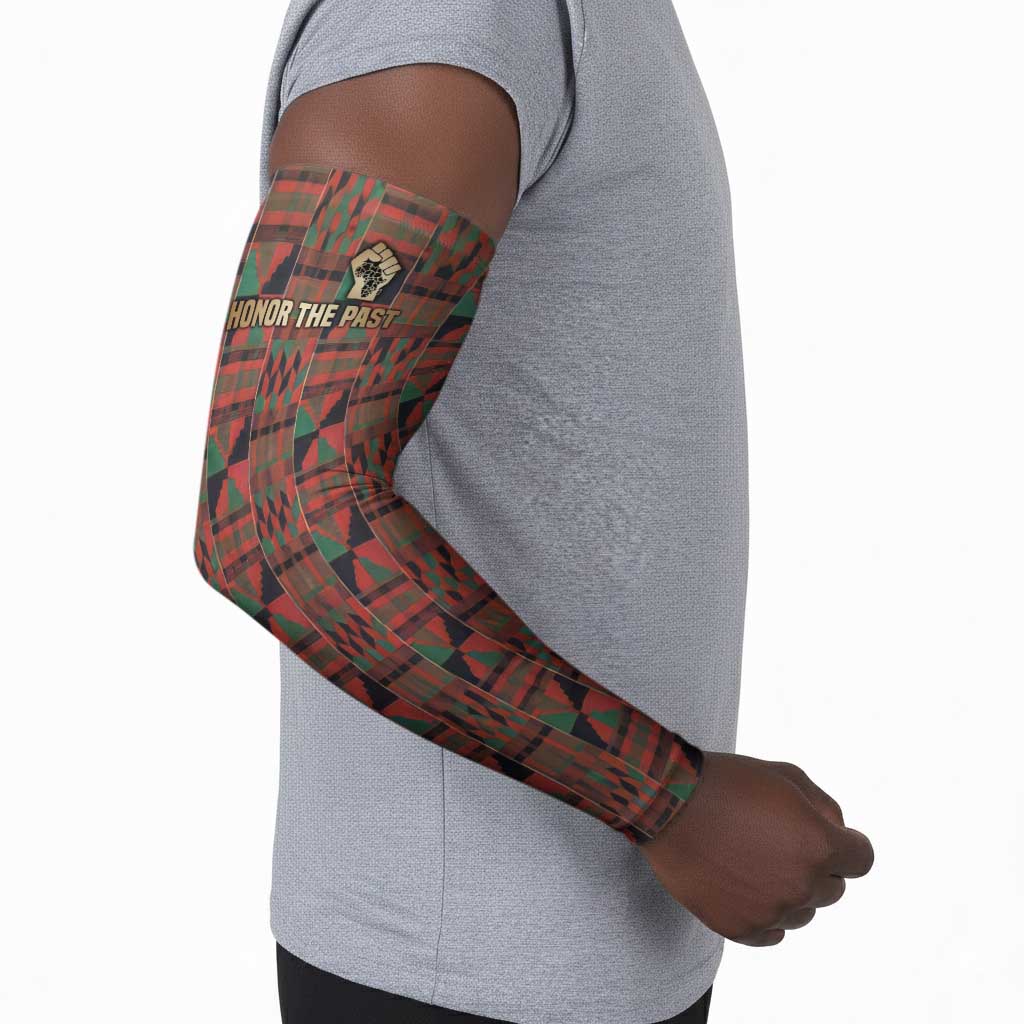 Black Heritage Tree Arm Sleeves African Root Black History Kente Pattern