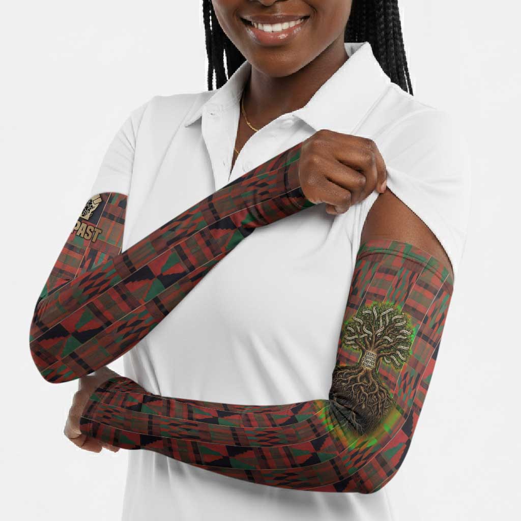 Black Heritage Tree Arm Sleeves African Root Black History Kente Pattern