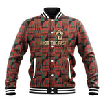 Black Heritage Tree Baseball Jacket African Root Black History Kente Pattern