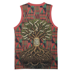 Black Heritage Tree Basketball Jersey African Root Black History Kente Pattern
