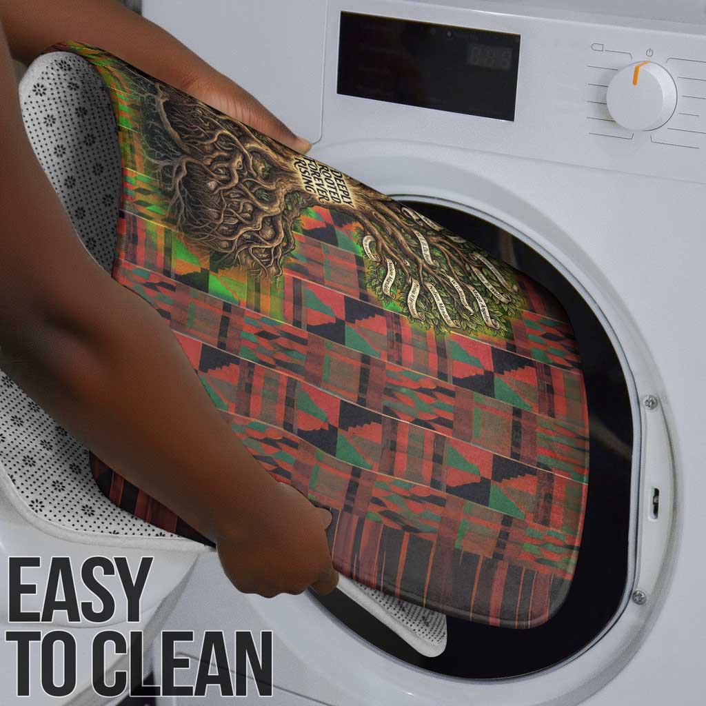 Black Heritage Tree Bathroom Set African Root Black History Kente Pattern