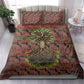 Black Heritage Tree Bedding Set African Root Black History Kente Pattern