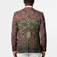Black Heritage Tree Blazer African Root Black History Kente Pattern