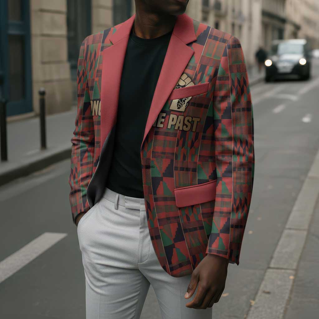 Black Heritage Tree Blazer African Root Black History Kente Pattern