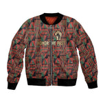 Black Heritage Tree Bomber Jacket African Root Black History Kente Pattern