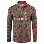 Black Heritage Tree Button Sweatshirt African Root Black History Kente Pattern