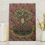 Black Heritage Tree Canvas Wall Art African Root Black History Kente Pattern
