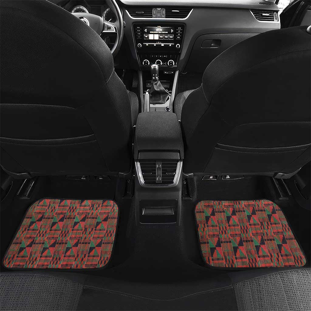 Black Heritage Tree Car Mats African Root Black History Kente Pattern