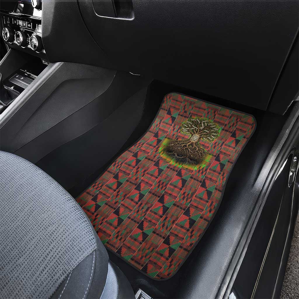 Black Heritage Tree Car Mats African Root Black History Kente Pattern