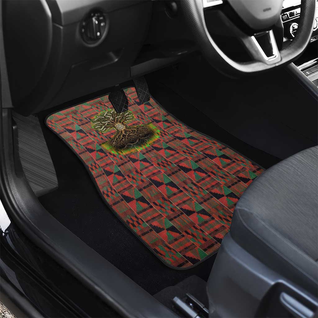 Black Heritage Tree Car Mats African Root Black History Kente Pattern