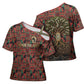 Black Heritage Tree Cross Shoulder Shirt African Root Black History Kente Pattern