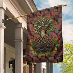 Black Heritage Tree Garden Flag African Root Black History Kente Pattern