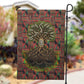 Black Heritage Tree Garden Flag African Root Black History Kente Pattern