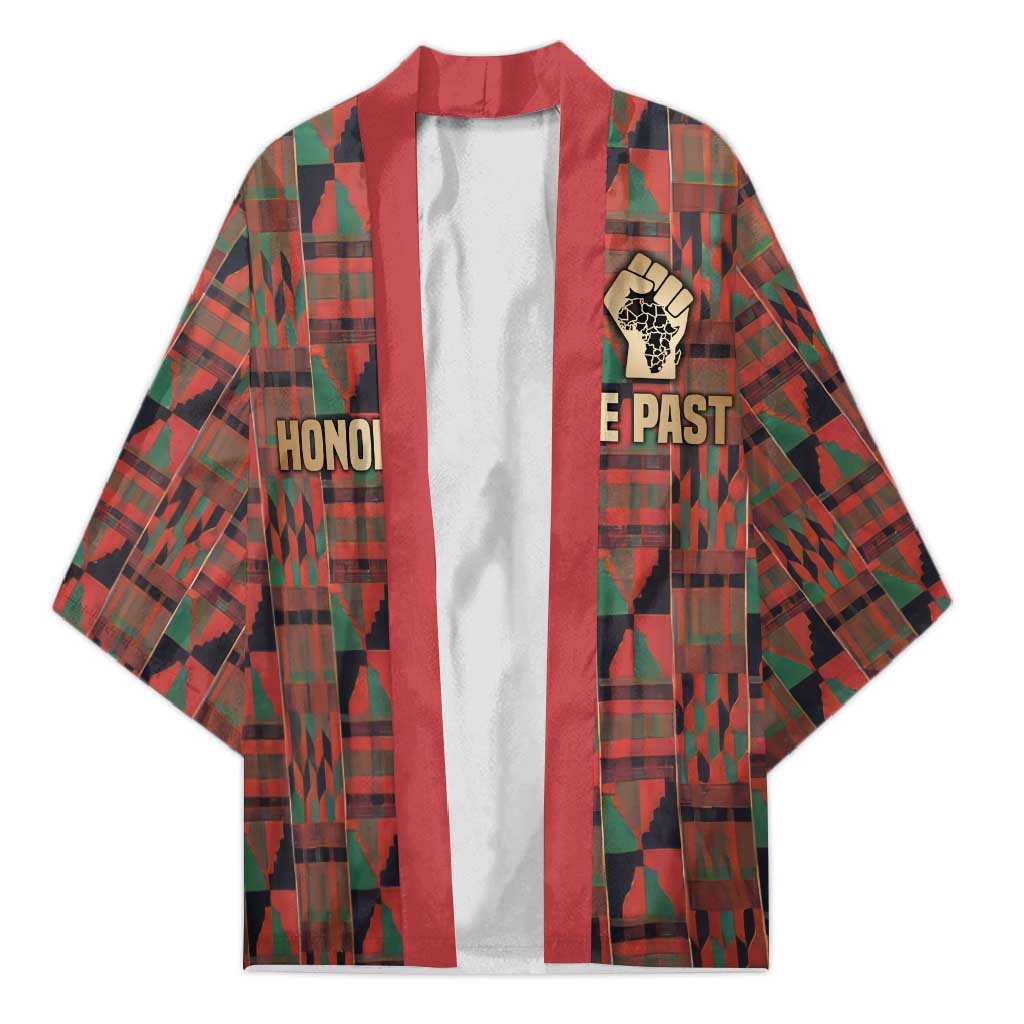Black Heritage Tree Kimono African Root Black History Kente Pattern