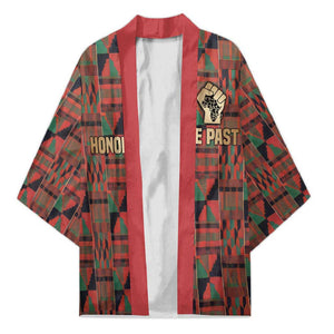 Black Heritage Tree Kimono African Root Black History Kente Pattern