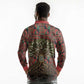 Black Heritage Tree Long Sleeve Polo Shirt African Root Black History Kente Pattern