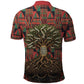Black Heritage Tree Polo Shirt African Root Black History Kente Pattern