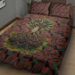 Black Heritage Tree Quilt Bed Set African Root Black History Kente Pattern