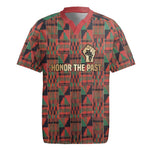 Black Heritage Tree Rugby Jersey African Root Black History Kente Pattern