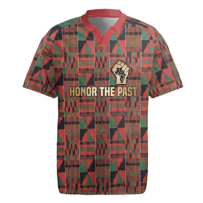 Black Heritage Tree Rugby Jersey African Root Black History Kente Pattern