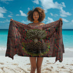 Black Heritage Tree Sarong African Root Black History Kente Pattern