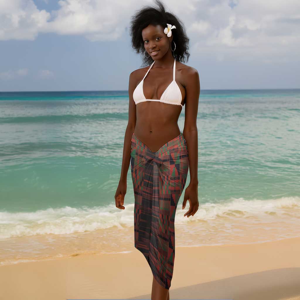 Black Heritage Tree Sarong African Root Black History Kente Pattern