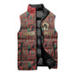 Black Heritage Tree Sleeveless Puffer Jacket African Root Black History Kente Pattern