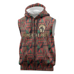 Black Heritage Tree Sleeveless Zip Hoodie African Root Black History Kente Pattern