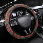 Black Heritage Tree Steering Wheel Cover African Root Black History Kente Pattern