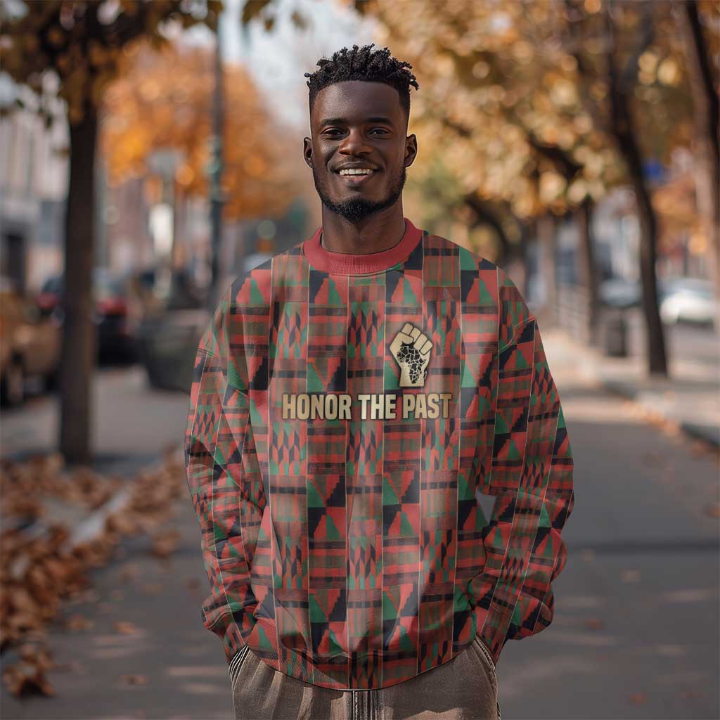 Black Heritage Tree Sweatshirt African Root Black History Kente Pattern