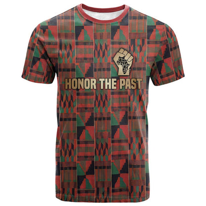 Black Heritage Tree T shirt African Root Black History Kente Pattern