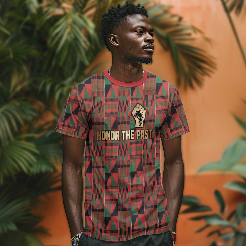 Black Heritage Tree T shirt African Root Black History Kente Pattern
