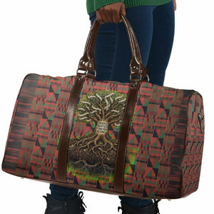 Black Heritage Tree Travel Bag African Root Black History Kente Pattern