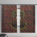 Black Heritage Tree Window Curtain African Root Black History Kente Pattern