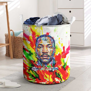 MLK Black Excellence Laundry Basket Martin Luther King Jr Colorful Abstract Watercolor