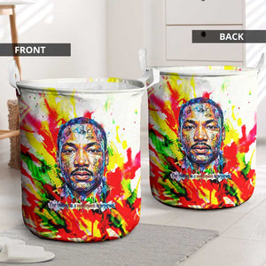 MLK Black Excellence Laundry Basket Martin Luther King Jr Colorful Abstract Watercolor