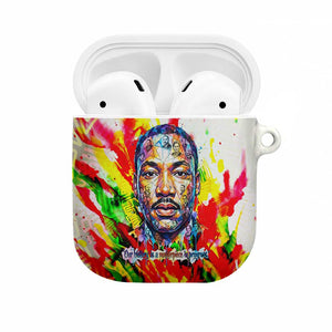 MLK Black Excellence AirPods Case Martin Luther King Jr Colorful Abstract Watercolor
