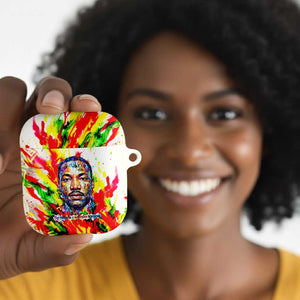 MLK Black Excellence AirPods Case Martin Luther King Jr Colorful Abstract Watercolor