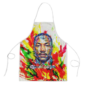 MLK Black Excellence Apron Martin Luther King Jr Colorful Abstract Watercolor