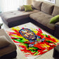 MLK Black Excellence Area Rug Martin Luther King Jr Colorful Abstract Watercolor
