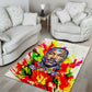MLK Black Excellence Area Rug Martin Luther King Jr Colorful Abstract Watercolor