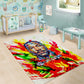 MLK Black Excellence Area Rug Martin Luther King Jr Colorful Abstract Watercolor