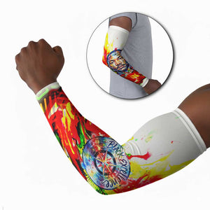 MLK Black Excellence Arm Sleeves Martin Luther King Jr Colorful Abstract Watercolor
