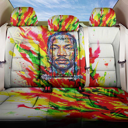 MLK Black Excellence Back Car Seat Cover Martin Luther King Jr Colorful Abstract Watercolor