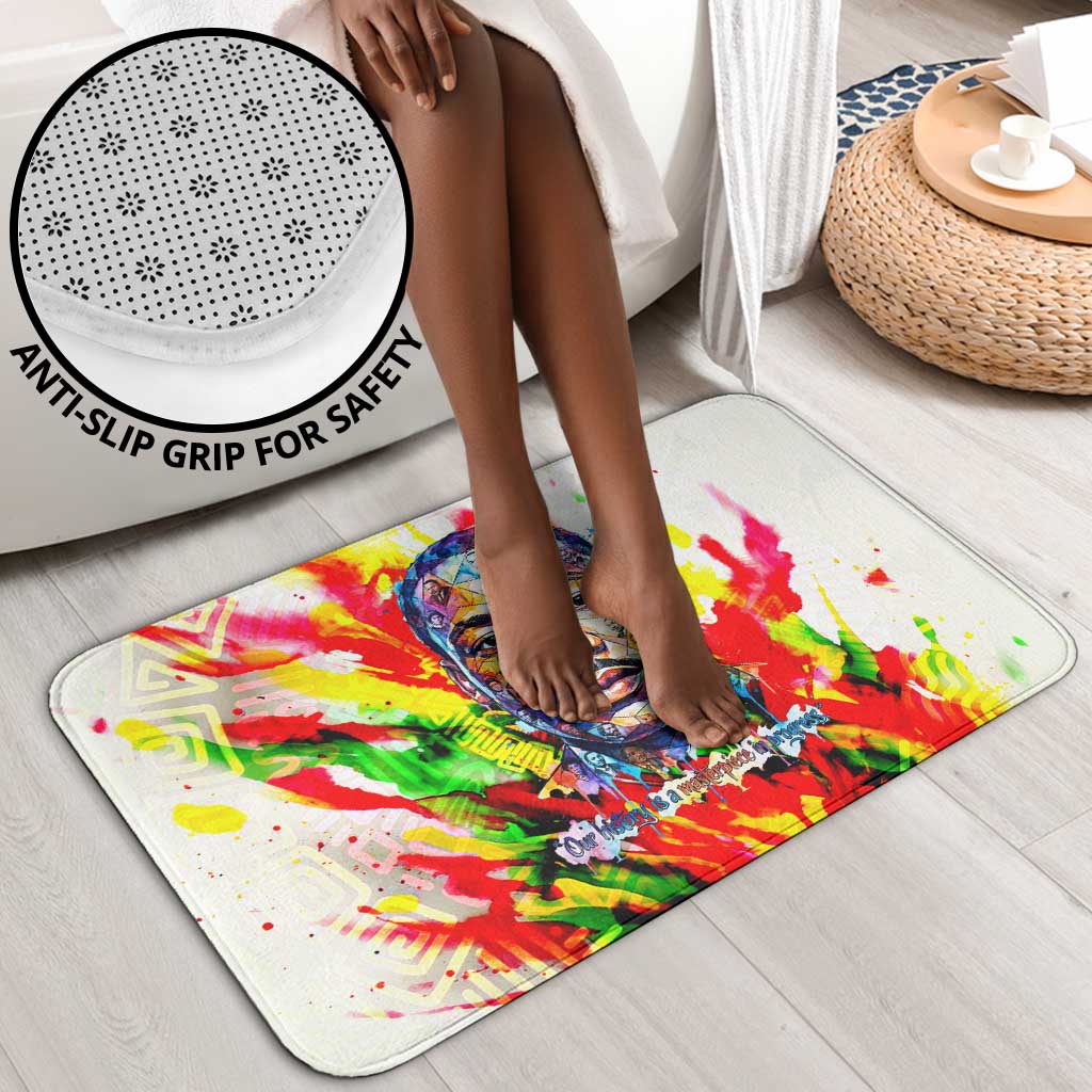 MLK Black Excellence Bathroom Set Martin Luther King Jr Colorful Abstract Watercolor