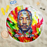 MLK Black Excellence Beach Blanket Martin Luther King Jr Colorful Abstract Watercolor