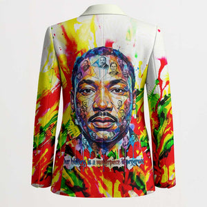 MLK Black Excellence Blazer Martin Luther King Jr Colorful Abstract Watercolor