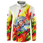 MLK Black Excellence Button Sweatshirt Martin Luther King Jr Colorful Abstract Watercolor