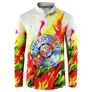 MLK Black Excellence Button Sweatshirt Martin Luther King Jr Colorful Abstract Watercolor