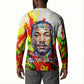 MLK Black Excellence Button Sweatshirt Martin Luther King Jr Colorful Abstract Watercolor